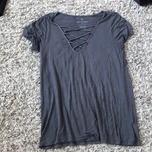 Gray American eagle shirt
